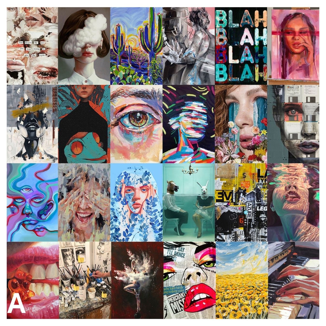 20 PCS Artistic Aesthetic Wall Collage Kit