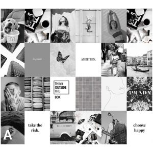 20 PCS Minimal B&W Aesthetic Wall Collage Kit 