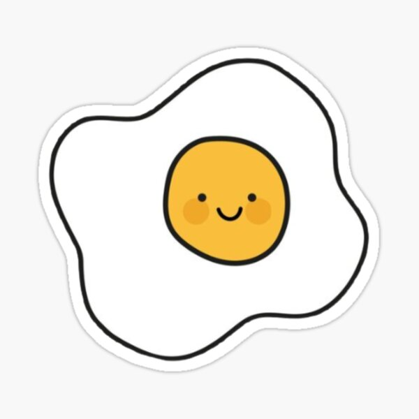 Cute Fried egg Laptop Sticker