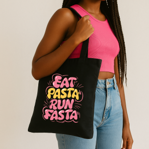 Eat Pasta Run Fasta Canvas Tote Bag