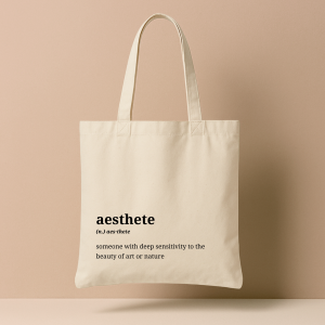 Aesthete Definition Canvas Tote Bag – Minimalist Art Lover Tote